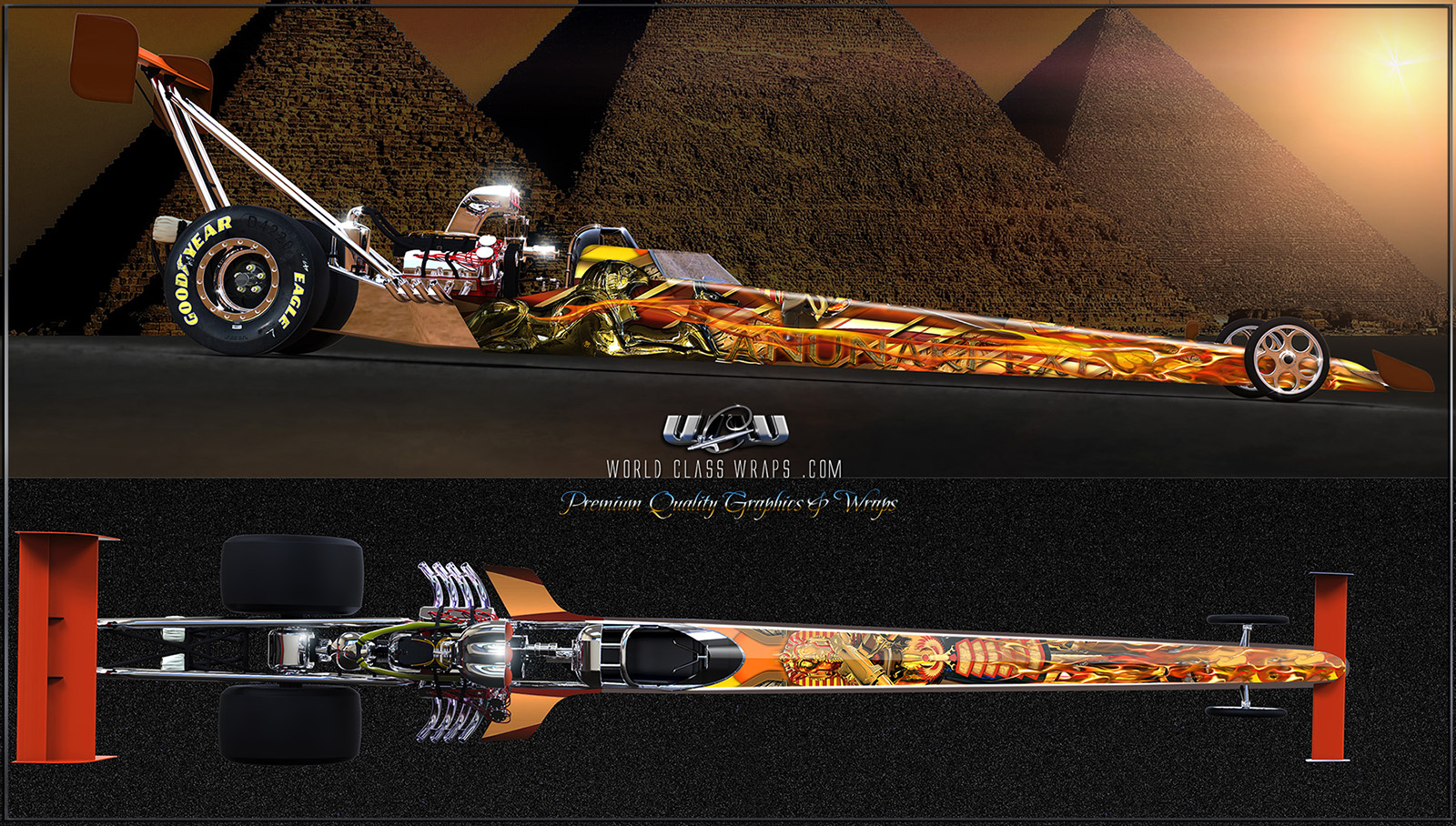 Anunaki Express full scale dragster wrap