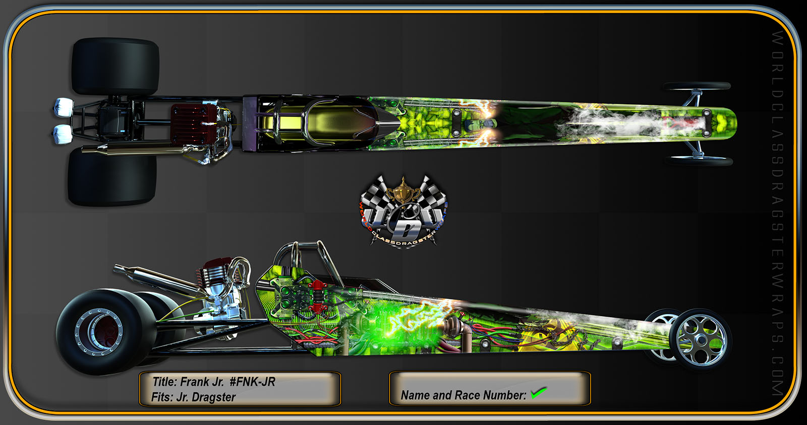 Zombie junior dragster wrap