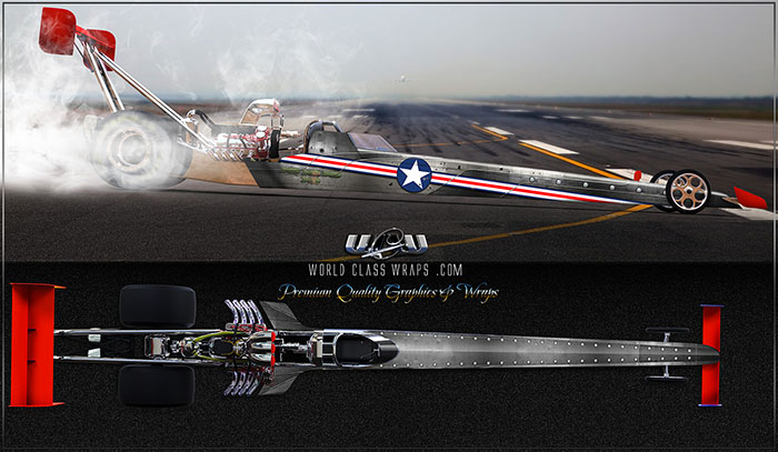 F4 PHANTOM SILVER DRAGSTER WRAP
