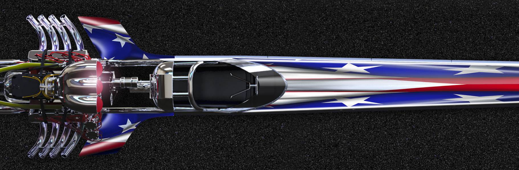 AMERICANA v2 Dragster Wrap Top View