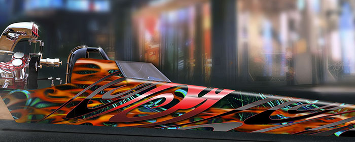 FIREBALL TWO Dragster Wrap