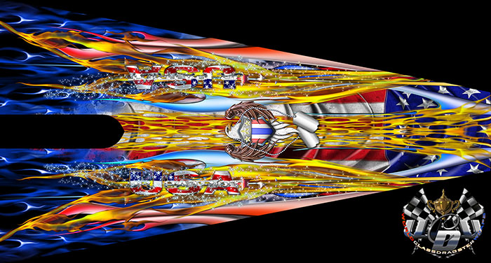 junior patriot custom dragster wrap