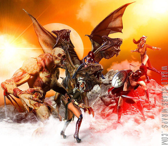 GLADIATOR-AND-DRAGON-SCENE